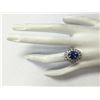 Image 4 : 6.46 CTW Natural Tanzanite And Diamond Ring In 14K White Gold