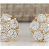 Image 1 : 1.00 CTW Natural Diamond Earrings 14K Solid Yellow Gold