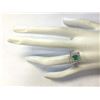 Image 4 : 1.70 CTW Natural Colombian Emerald And Diamond Ring In 14K White Gold