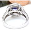 Image 3 : 2.55 CTW Natural Tanzanite 14K Solid White Gold Diamond Ring