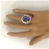 Image 5 : 18.15 CTW Natural Tanzanite 18K Solid Yellow Gold Diamond Ring
