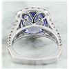 Image 3 : 5.09 CTW Tanzanite 14K White Gold Diamond Ring