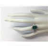 Image 4 : 4.58 CTW Natural Emerald And Diamond Ring 14K Solid White Gold