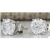 Image 2 : 1.00 CTW Natural Diamond Earrings 18K Solid White Gold
