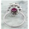 Image 3 : 3.35 CTW Ruby 18K White Gold Diamond Ring