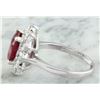 Image 5 : 3.35 CTW Ruby 18K White Gold Diamond Ring