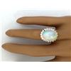 Image 5 : 5.55 CTW Natural Opal 18K Solid Yellow Gold Diamond Ring