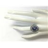 Image 4 : 4.83 CTW Natural Blue Tanzanite And Diamond Ring 14K Solid White Gold