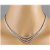 Image 1 : 24.00 CTW Natural Diamond Necklace 18K Solid White Gold