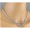 Image 3 : 24.00 CTW Natural Diamond Necklace 18K Solid White Gold