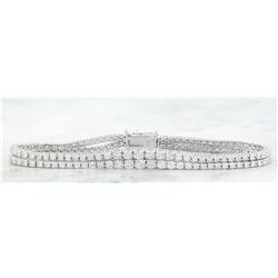 4.90 CTW Diamond 18K White Gold Bracelet