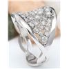 Image 5 : 1.40 CTW Natural Diamond 18K Solid White Gold Ring