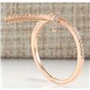 Image 4 : 0.25 CTW Natural Diamond Ring 18K Solid Rose Gold