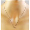 Image 3 : 0.40 CTW Diamond 14K Rose Gold "V" Necklace