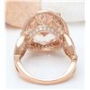 Image 3 : 8.19 CTW Natural Morganite 14K Solid Rose Gold Diamond Ring