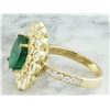 Image 6 : 4.40 CTW Emerald 14K Yellow Gold Diamond Ring