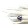 Image 4 : 10.62 CTW Natural Blue Tanzanite And Diamond Ring In 14K Solid Yellow Gold