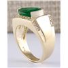 Image 3 : 4.18 CTW Natural Emerald And Diamond Ring In 14k Yellow Gold