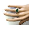 Image 4 : 4.18 CTW Natural Emerald And Diamond Ring In 14k Yellow Gold