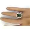 Image 5 : 9.00 CTW Natural Tourmaline 14K Solid Yellow Gold Diamond Ring