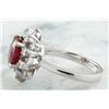 Image 3 : 3.50 CTW Ruby 18K White Gold Diamond Ring