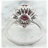 Image 4 : 3.50 CTW Ruby 18K White Gold Diamond Ring
