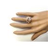 Image 4 : 4.50 CTW Natural Morganite And Diamond Ring In 14k Rose Gold
