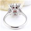 Image 3 : 2.72 CTW Natural Tourmaline 18K Solid White Gold Diamond Ring