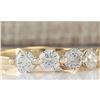 Image 2 : 1.00 CTW Natural Diamond Ring In 14K Yellow Gold