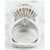 Image 4 : 14.20 CTW Morganite 18K White Gold Diamond Ring