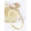 Image 4 : 2.28 CTW Natural Morganite 14K Solid Yellow Gold Diamond Ring