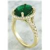 Image 3 : 3.70 CTW Emerald 14K Yellow Gold Diamond Ring