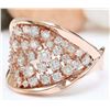 Image 2 : 1.40 CTW Natural Diamond 18K Solid Rose Gold Ring