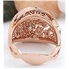 Image 4 : 1.40 CTW Natural Diamond 18K Solid Rose Gold Ring