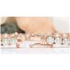 Image 2 : 8.08 CTW Natural Diamond 18K Solid Rose Gold Bracelet