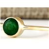 Image 2 : 0.85 CTW Natural Emerald Ring In 14k Yellow Gold
