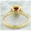 Image 4 : 0.72 CTW Garnet 18K Yellow Gold Diamond Ring