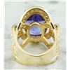 Image 3 : 10.58 CTW Tanzanite 18K Yellow Gold Diamond Ring