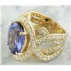 Image 5 : 10.58 CTW Tanzanite 18K Yellow Gold Diamond Ring