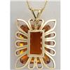 Image 2 : 55 CTW Natural Citrine Pendant In 18K Solid Yellow Gold