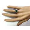 Image 4 : 2.64 CTW Natural Emerald And Diamond Ring In 14k White Gold