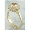 Image 4 : 1.50 CTW Morganite 18K Yellow Gold Diamond Ring