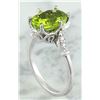 Image 5 : 3.41 CTW Peridot 14K White Gold Diamond Ring