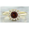 Image 1 : 0.72 CTW Garnet 14K Yellow Gold Diamond Ring