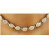 Image 1 : 21.40 CTW Opal 18K Yellow Gold Diamond Necklace
