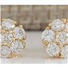 Image 1 : 1.00 CTW Natural Diamond Earrings 18K Solid Yellow Gold