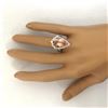 Image 6 : 7.49 CTW Natural Morganite 18K Solid White Gold Diamond Ring