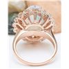 Image 4 : 8.58 CTW Natural Opal 14K Solid Rose Gold Diamond Ring
