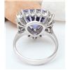 Image 3 : 6.57 CTW Natural Tanzanite 18K Solid White Gold Diamond Ring