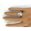 Image 5 : 4.32 CTW Natural Aquamarine 18K Solid White Gold Diamond Ring